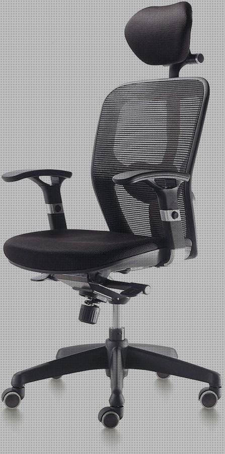 Review de silla ergonómica marko reposacabezas soporte lumbar barata